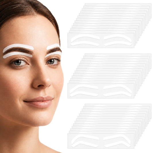 Guduling 96Pairs Eyebrow Stencils for Beginners,3 Shapes Eyebrow Stencil