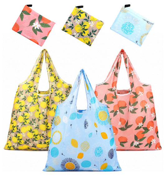 Thrymme 3 Pcs Reusable Shopping Bags Foldable, Large Foldable Reusable Bag