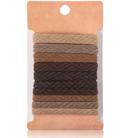 10 Pcs Mens Hair Ties, Hair Ties for Men for Buns Curly Thick Dense Hairs, Gentle Hold No Damage No Crease