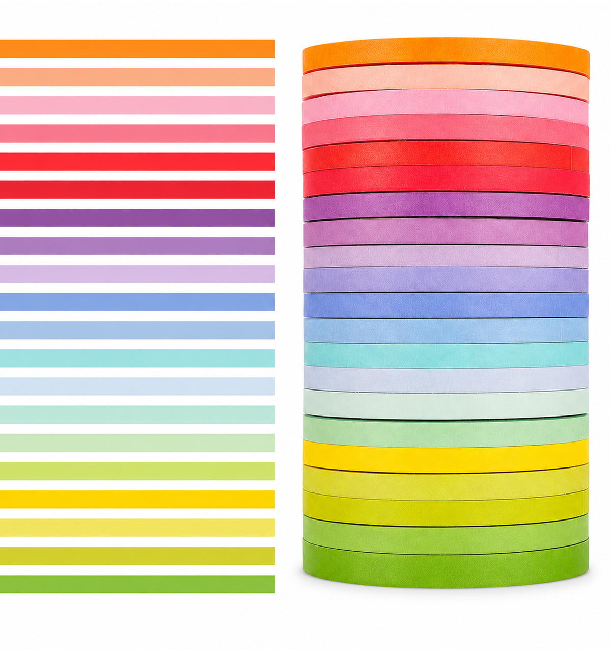 Acrbeli 20 Rolls Thin Masking Tape, Washi Tape Sets, 3mm