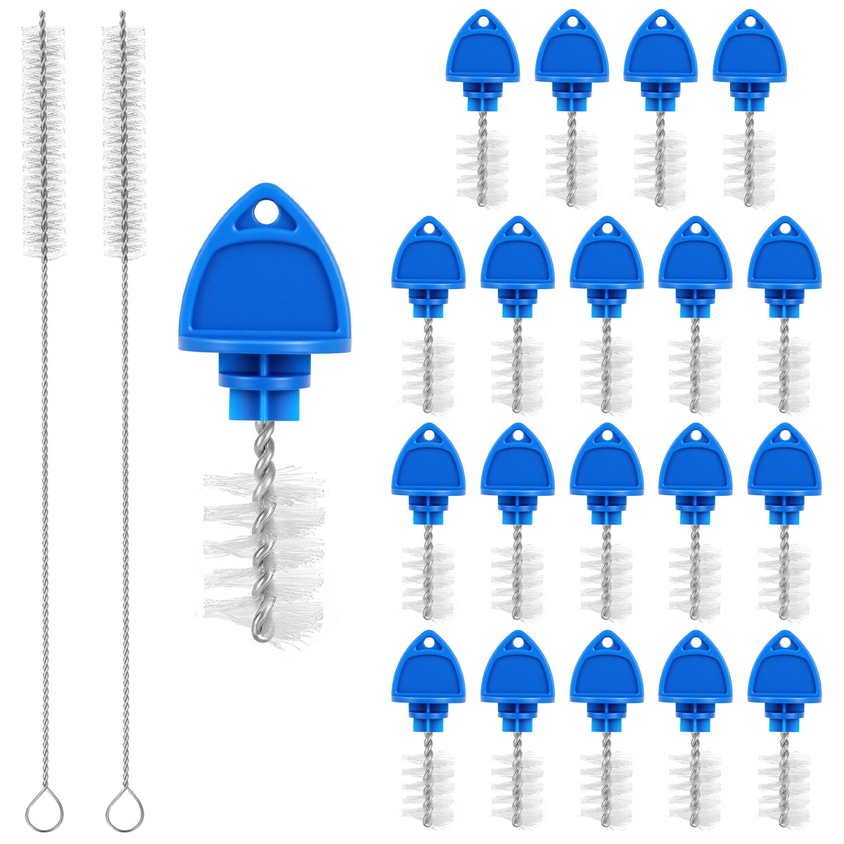 Classicseali 22pcs Beer Tap Plug Brushes, Blue Beer Tap Plugs