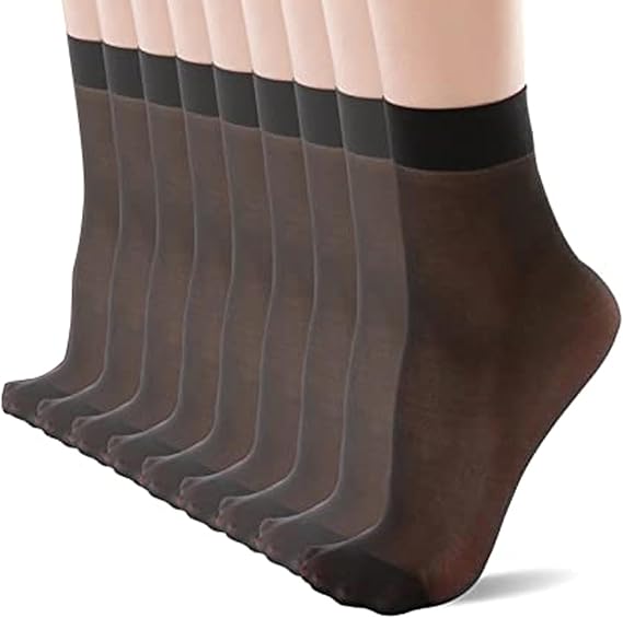 Elegaperma 20Pairs Sheer Ankle Socks, Women's Lightweight Transparent Socks