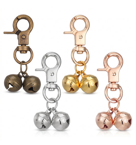 Thrymme 4Pcs Cat Bells for Collars Loud, Pure Copper Bell for Dog Collar