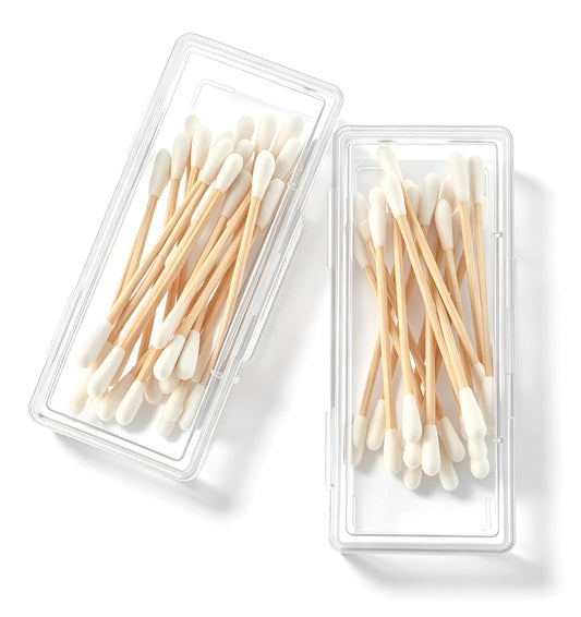 2 Pcs Cotton Bud Holder, Cotton Pad Holder, Portable