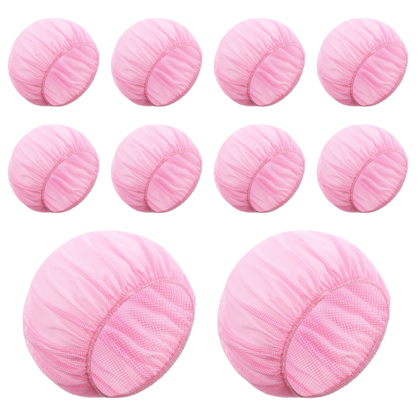 Elegaperma 10Pcs Hairnet, Pink Soft Hair Net for Rollers with Breathable Mesh, Comfortable Hairnets for Women Sleeping to Protect Curls All Night