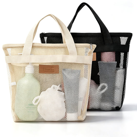 guduling 2 Pcs Shower Bag for Gym,2 Colors Shower Caddy for Camping,30x30CM