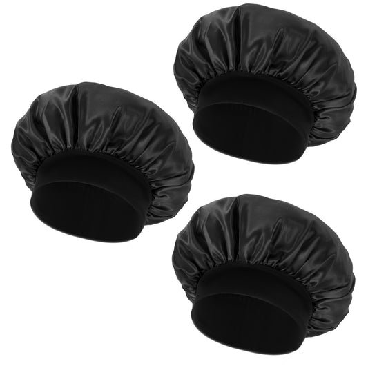 Bonnet for Men, 3 PCS Hair Nets for Sleeping in with Wide Band