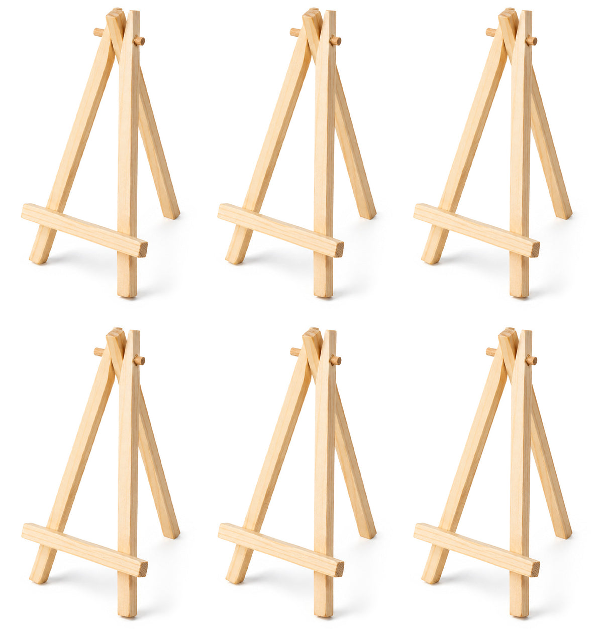 6 PCS Mini Easel Stand, Small Wooden Easel (5.91 X 3.15 Inches)