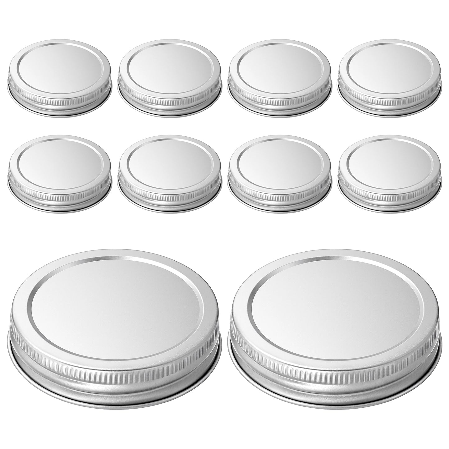Elegaperma 10pcs Mason Jar Lids, 2.83in Tinplate Lids Of Canning Jars, Reusable Lids of Mason Jars Leak Proof Fits Storage Jar, Jam Jar (Silver)