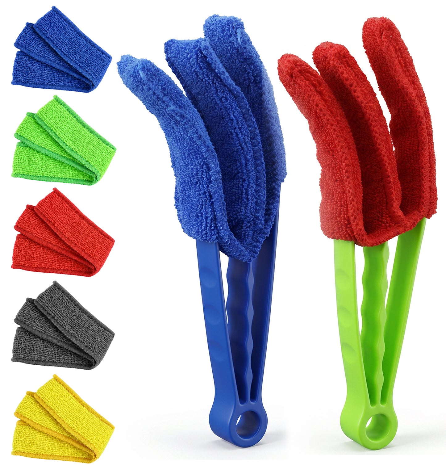 2Pcs Blind Cleaner Tool, Window Blind Cleanerwith 6 Reusable Microfiber Sleeves for Effortless Cleaning – Blinds, Vents & Fans