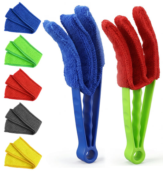 2Pcs Blind Cleaner Tool, Window Blind Cleanerwith 6 Microfiber Sleeves