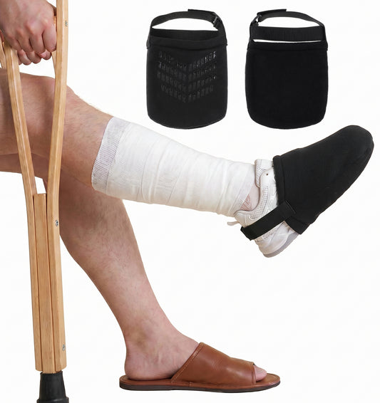 1 Pcs Cast Sock Cover for Foot, Waterproof Foot Cover for Shower, Soft, Warm and Adjustable Cast Sock for Adults, Non-Slip Sole, Machine Washable