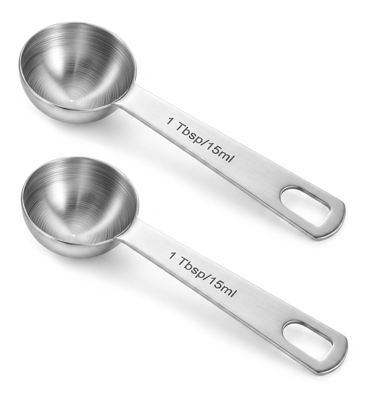 2Pcs Teaspoon Measuring Spoons, 15 ml/1 TSP Stainless Steel Measuring Spoon