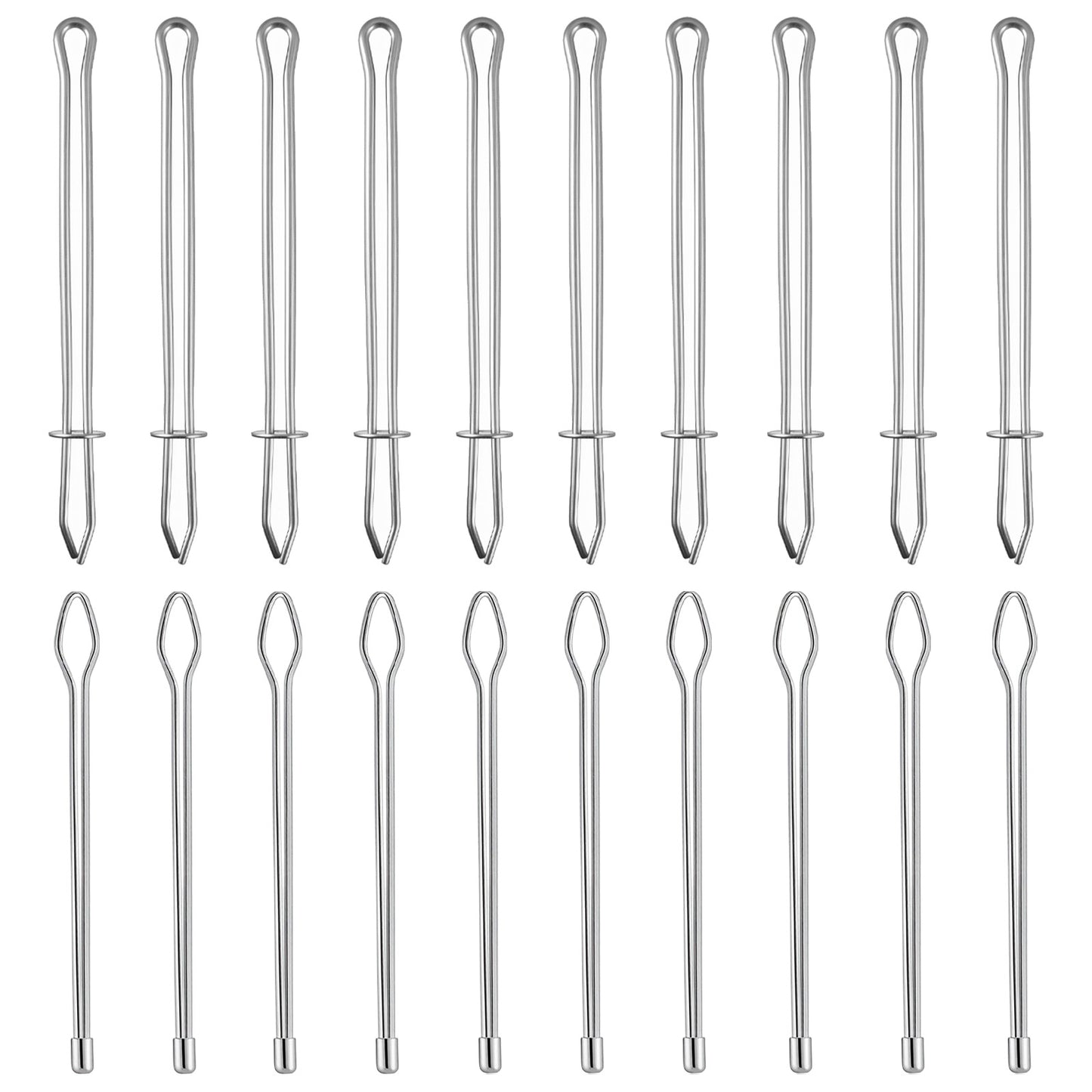 Elegaperma 20 PCS Hoodie String Threader, Secure-Lock Rope Threader Tool Elastic Threader with Open and Closed Ends for Drawstring Repair and Sewing Projects
