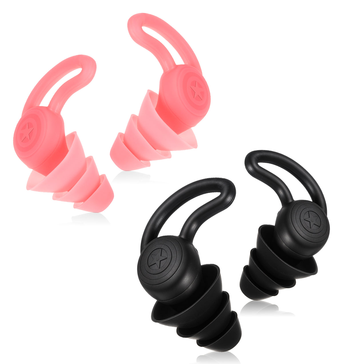 2 Pairs Swimming Ear Plugs for Kids, Soft Silicone Kids Ear Plugs