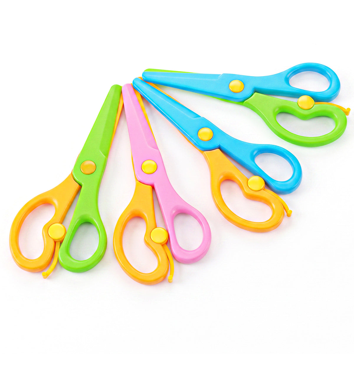 4 Pcs Safety Scissors, Colorful Playdough Scissors for DIY Craft Projects