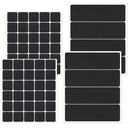 Classicseali 68pcs Rubber Furniture Pads, Thick EVA No Slip Furniture Grips for Wood Floor On Floors, 2 Sizes Adhesive Recliner Pads for Hardwood Floors