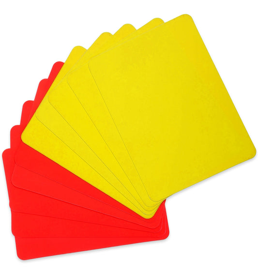 10 Pcs Soccer Yellow and Red Cards, Soccer Referee Set Red and Yellow Cards