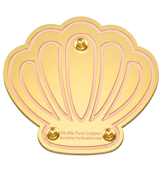 ValueBargain Copper Disc for Bird Bath, 4 Inches Bird Bath Copper Disk Purification Disc Coppers, 0.8mm Safe Birdbath Cleaner with 3 Point Support