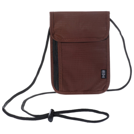 Elegaperma Passport Bag, RFID Passport Wallet with Security Neck Strap, Travel Document Holder & Neck Wallet for International Travel, Airport Security and Vacation Essentials Protection