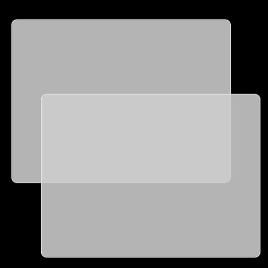 Guduling 2pcs Silicone Sheets for Crafts, 24 X 20 Cm/9.45 X 7.87 in Silicone Mats for Kitchen Counter, Small Clear Silicone Mat Heat Resistant, Non-Slip, Waterproof, Washable Sheet