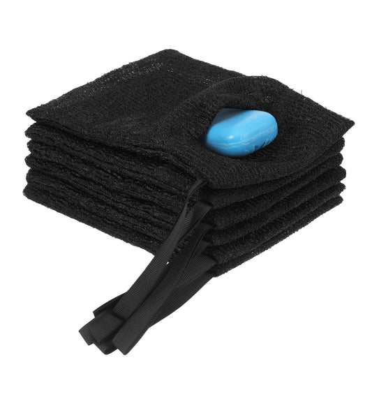 6 Pack Soap Bag for Shower, Mesh Exfoliating Soap Bags, Reusable Bar Soap Scrubber, Foam Lather Body Exfoliator Pouch for Bath Shower