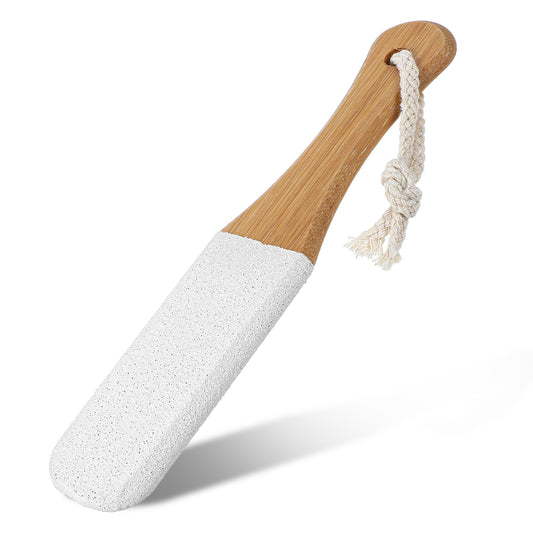 Oruola Pedicure Foot File, Premium Pumice Stone for Feet, 8.86 in Foot Pumice Exfoliator, Foot Grater Hard Skin Remover,Professional Dead Skin Remover for Feet (White)