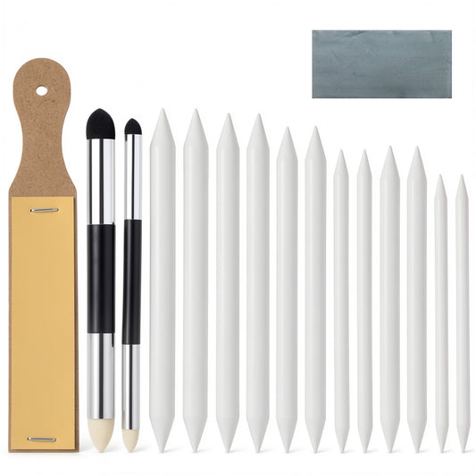 Classicseali 16 Pcs Blending Stumps for Drawing,Washable & Reusable Blending Tools for Drawing Set,Pencil Blender for Charcoal Sketching