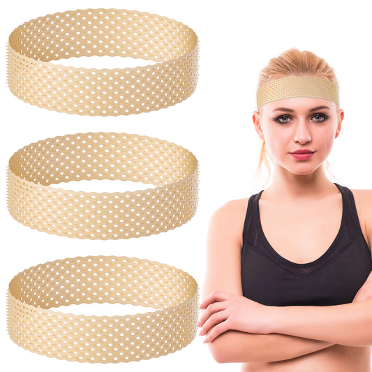 Guduling 3pcs Wig Grip Headband, Wig Grip, Silicone Material, Elastic Fixation and Non-Slip, Suitable for Men and Women, Sweat-Proof and Fixed, Skin Color
