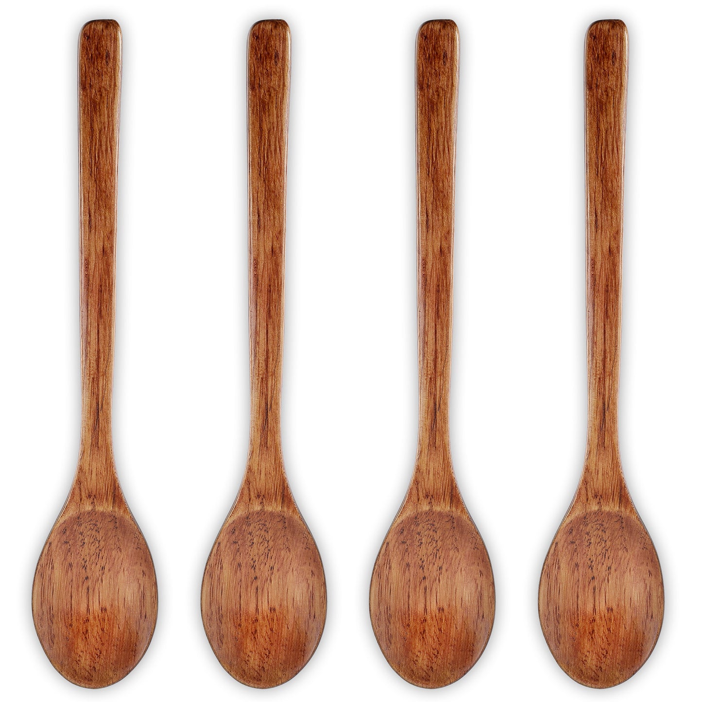 Classicseali 4pcs Wooden Cooking Spoons, Long Handle Wooden Spoons for Cooking, Woodens Cookings Spoon, for Stirring, Serving, Mixing, Tea, Coffee, Jam, Sugar, Ice Cream and Bath Salts
