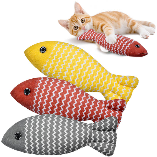 guduling 3 Pcs Cat Kicker Toy,Cat Nip Toys Cats for Indoor Cats,Catnip Toys for All Breeds Kitten, 3 Pcs Plush Pillows Soft and Durable for Pet Teething, Chewing, Playing