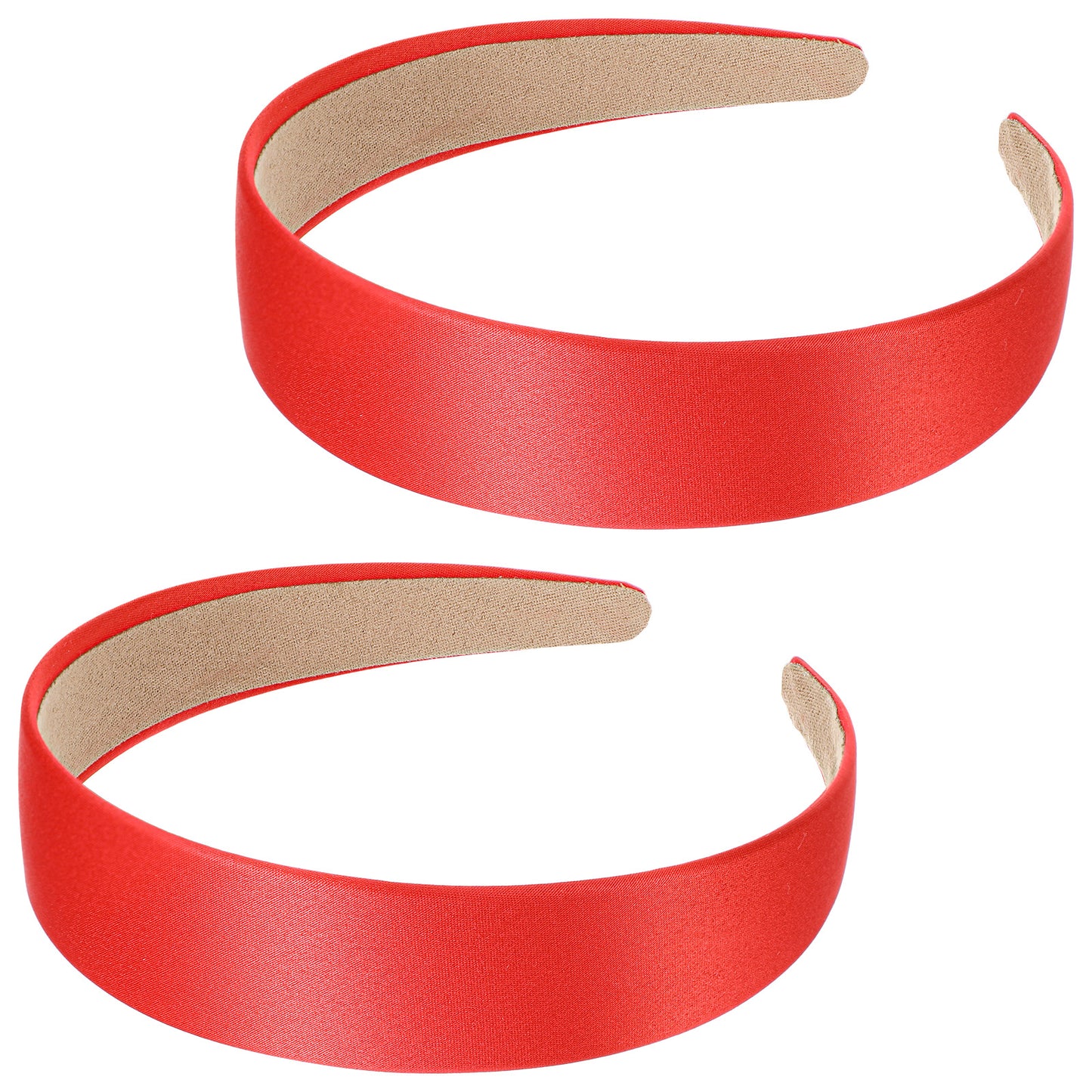 Elegaperma 2PCS Red Headband, Satin Red Hairband with Wide Design for Secure Hold and Stylish Head Band for Everyday Wear