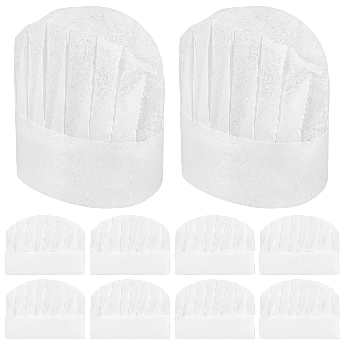 guduling 10pcs Kids Paper Chef Hats, Kids Chef Hat, Disposable White Chefs Hat for Hibachi Parties, Baking, Kitchen Cooking Catering Restaurants Costume