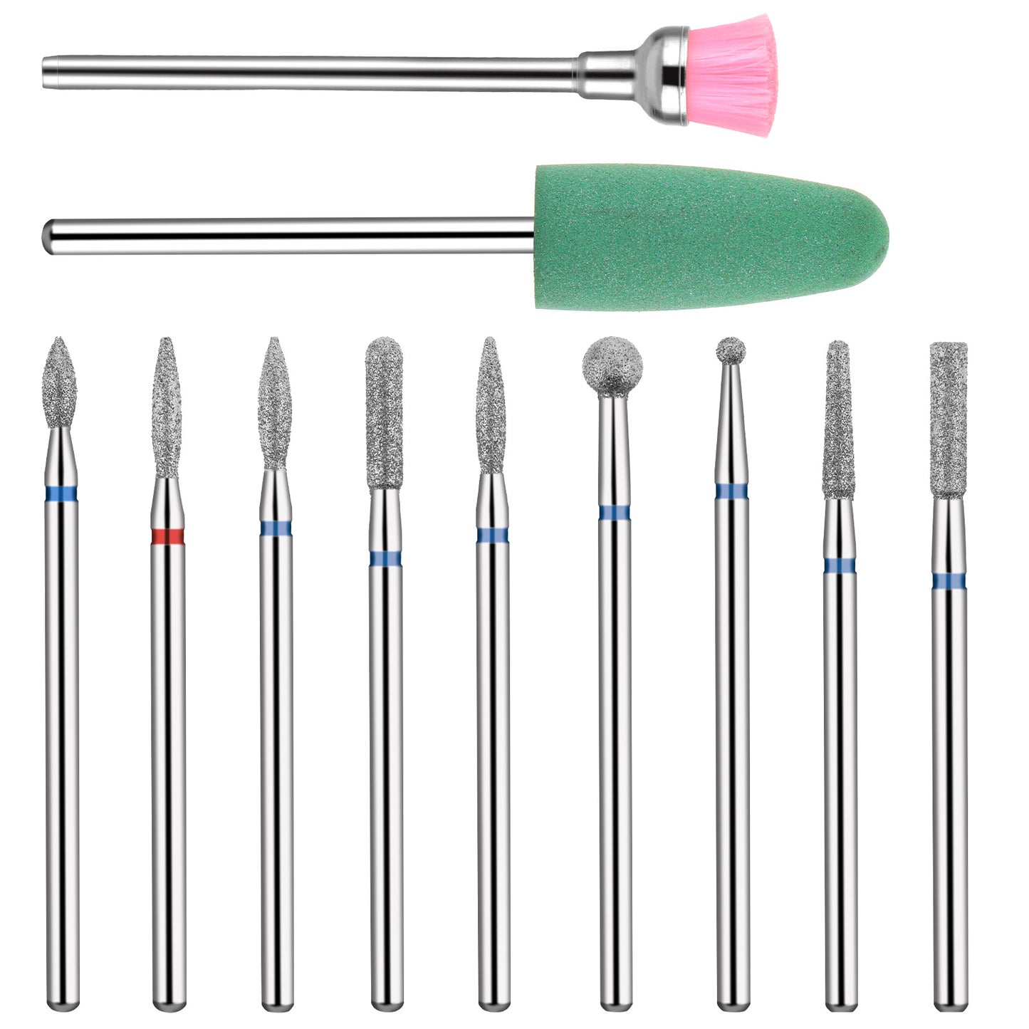 Oruola 11 pcs Nail Drill Bits Set, Professional Drill Bit Set Nail,Professional Cuticle Polishing Bits for Acrylic Gel Nails,Carbide Nail Drill bits,Nail Files Manicure Pedicure Drill Tool