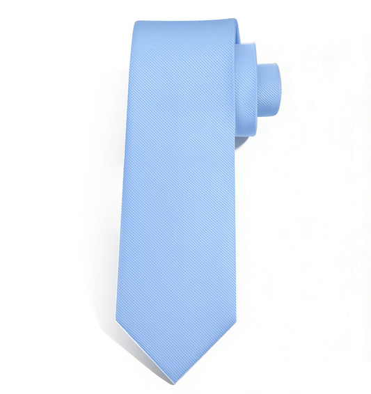 ValueBargain Men Ties, Gray Blue Classic Formal Necktie, Soft Smooth Material, Easy to Match, for Wedding, Business Party, Daily Wear