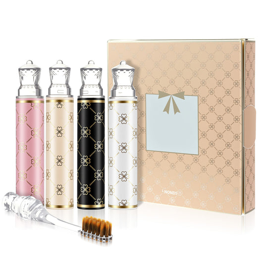 4Pcs Travel Toothbrushes, Portable Toothbrush Head with Case, Soft Bristles for Adults & Kids, Camping, Business Trips