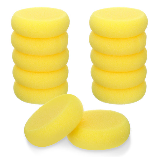 Guduling 12pcs Paint Sponges, Sponges for Painting, Paint Sponge, Suitable for Watercolor, Crafts, Pottery, Clay, Ceramics, Painting and Home Furnishing, etc. Yellow (1.18in)