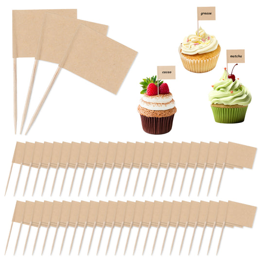 Guduling 400Pcs Food Labels for Buffet,Party Food,Cheese Markers,DIY Stick