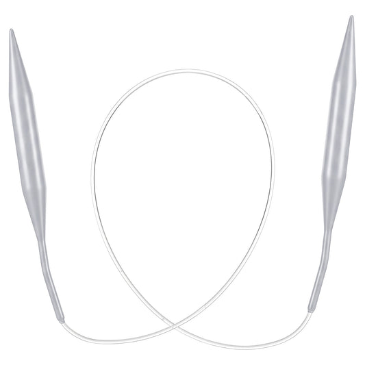 Guduling Cable Needles for Knitting  80cm Aluminum Circular Needles with 12mm & 2mm Tips, Flexible White Cable for Sweaters, Hats & Large Projects