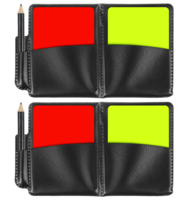 2 Pack Referee Cards, Football Red and Yellow Cards, Leather Case