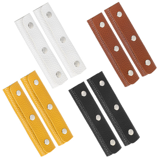 Elegaperma 8Pcs Leather Bag Strap Protector, PU Handle Cover for Box Bag with Double Snaps, Comfortable Purse Strap Cover for Hand Protection and Bags Maintenance