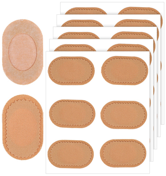 30 Pcs Corn Pads for Toe, Self-Adhesive Corn Cushions for Feet & Little Toes, Soft Cotton Fabric (Pale Yellow)