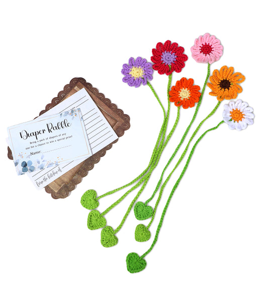 6 Pcs Crochet Flower Bookmark for Women, Girls