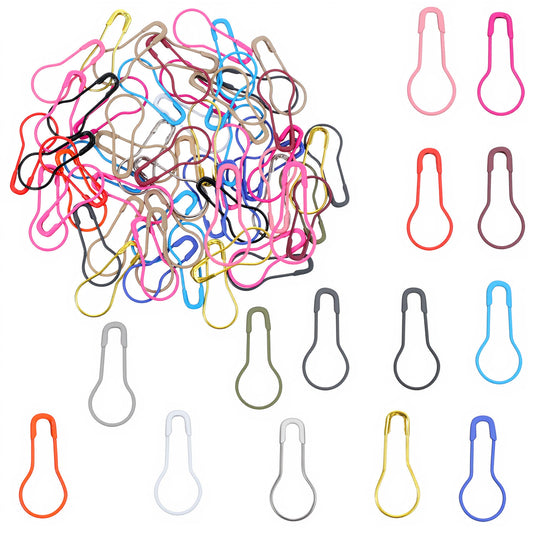 Elegaperma 200Pcs Stitch Holders for Knitting, Knitting Stitch Holders, Knitting Stitch Markers Aluminum Multicolor Progress Keepers for Crochet and Knitting Projects Smooth Surface Lightweight