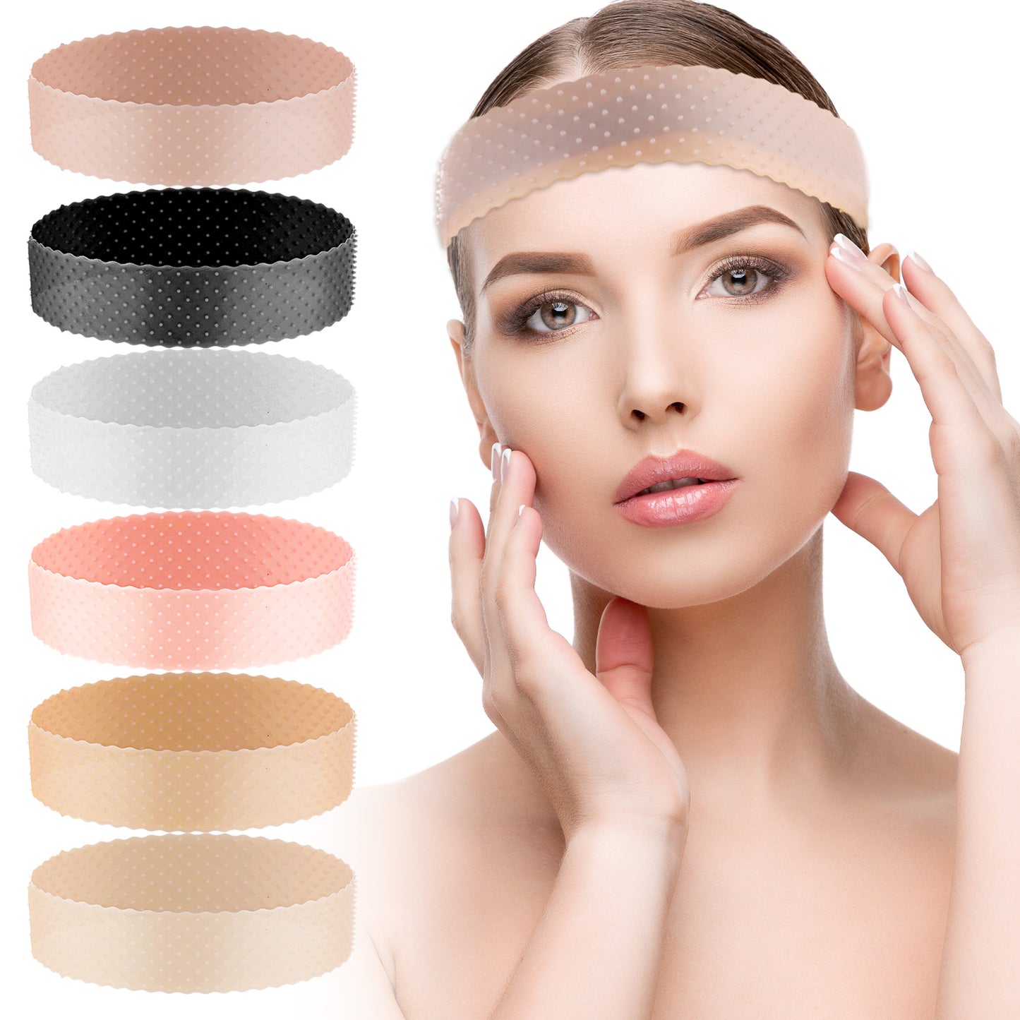 Classicseali 6pcs Silicone Wig Grip Headband, Wig Grip No Slip to Hold Wigs in Place Women Men Wigs Bands Sweat-proof Hold Cap Hairband, 6 Colors