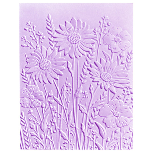 Classicseali 3D Embossing Folders,Transparent Embossing Folder, Daisy Flowers and Leaves Background, Embossed Plastic Embossings Folders for Card Making, for Scrapbooking, Paper Art, Art Supplies