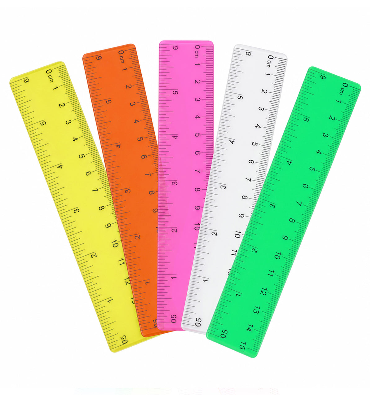 5 Pcs Ruler 15cm, Small Ruler for School and Office