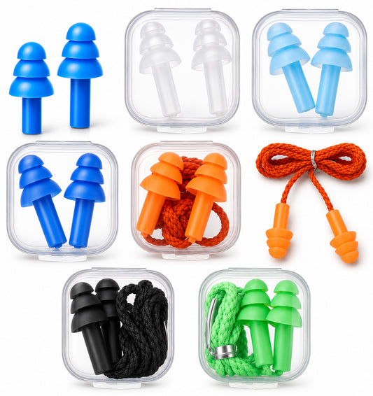 6 Pairs Swimming Earplugs, Silicone Earplugs for Swimming Adult