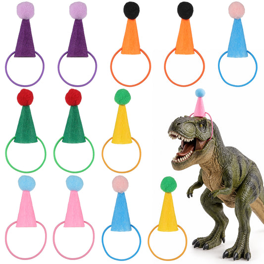 Elegaperma 12Pcs Teddy Party Hats, Felt Mini Party Hats for Stuffed Animals