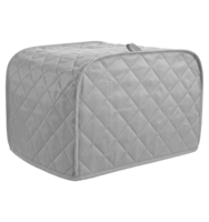 Toaster Cover 2 Slice, Universal Fit Toaster Dust Appliance Cover for 2-Slice Toasters, Quilted Polyester Fabric Kitchen Small Appliance Cover Machine Washable, Grey
